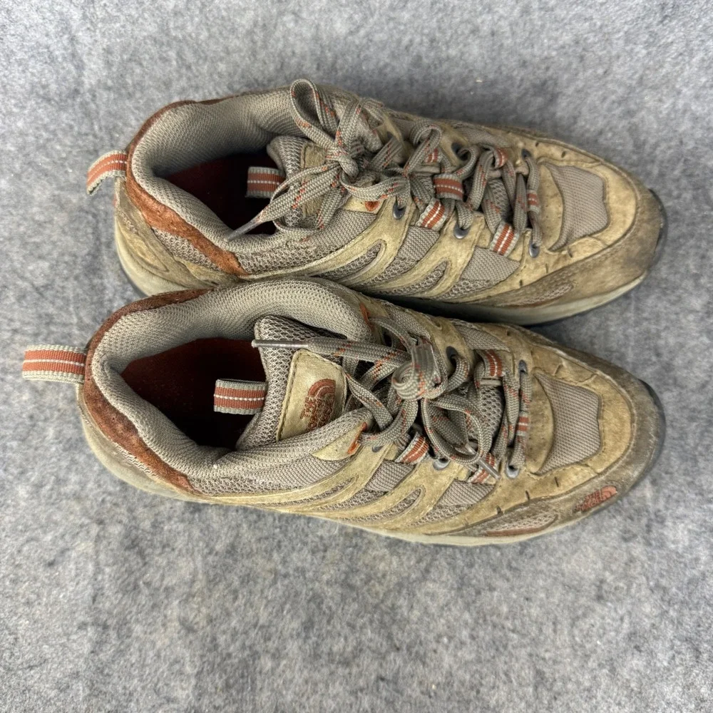 The North Face Womens Tan Brown Trail Hiking Shoes TNF Trail Grip Size 8